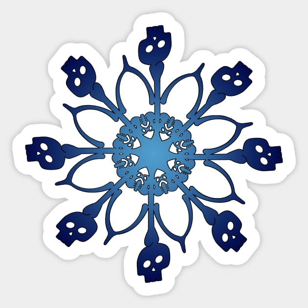 Bones Snowflake Sticker by Jaq of All